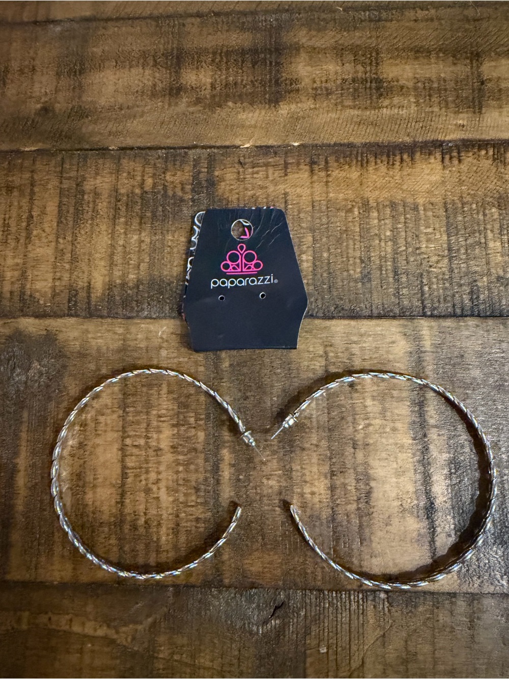 Paparazzi Silver Twisted Hoop Earrings